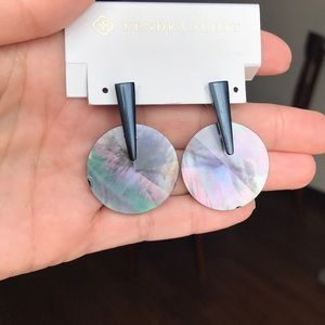 Kendra Scott Jolie Navy gunmetal earrings Indigo